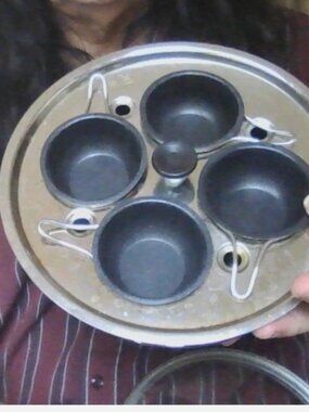 18/10 INDUCTION 4-CUP STAINLESS STEEL EGG POACHER w/ Glass Cover made in India